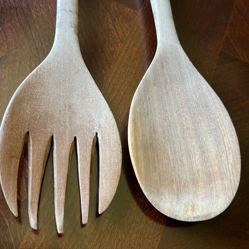 Salad servers Wooden carved Elephant design